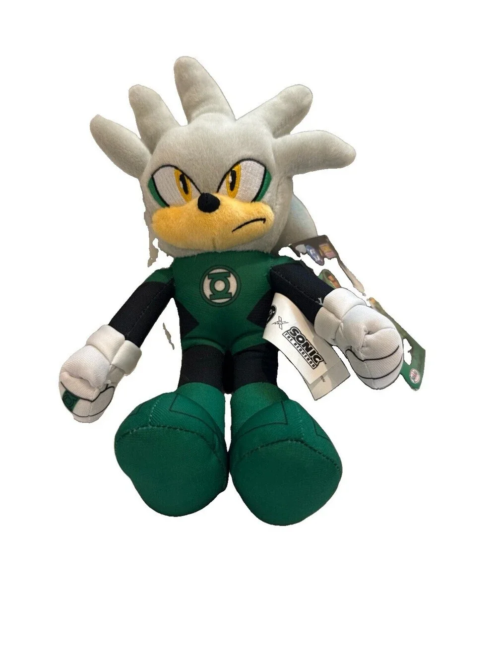 NWT Sonic The Hedgehog DC x Silver As Green Lantern 9” Plush Figure NEW 3+
